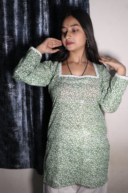 cotton tunic printed short kurti
